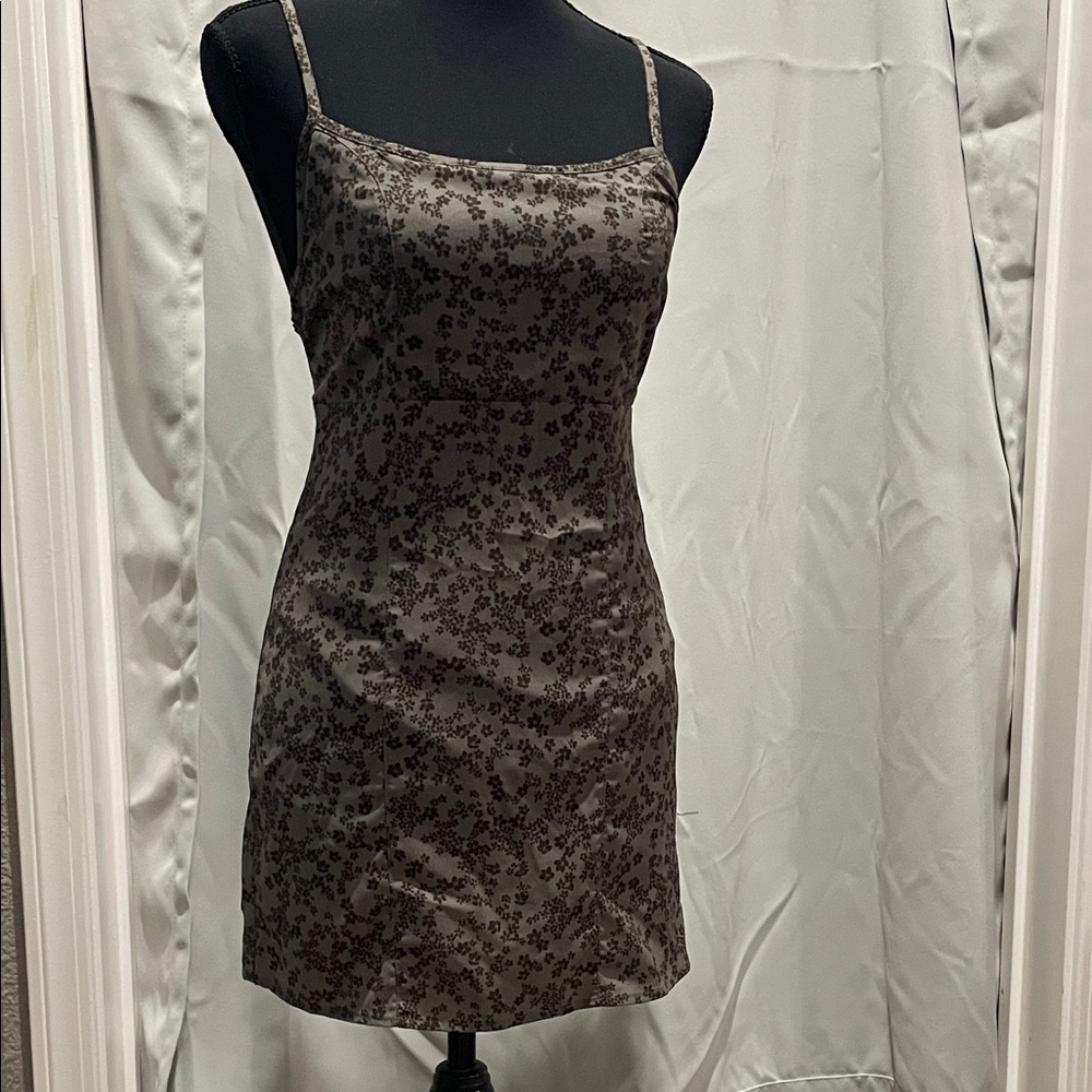 La Hearts Black Floral Mini Dress